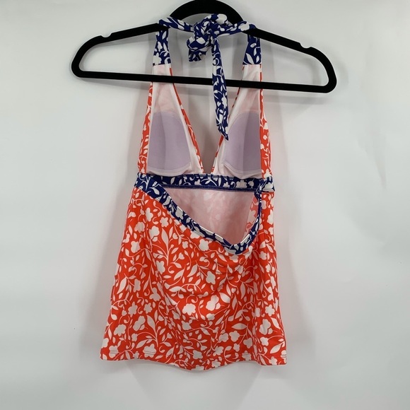 BODEN Positano Tankini Swim Top Halter Swimsuit 6 Floral Vine Print S0003 Women - Picture 5 of 9